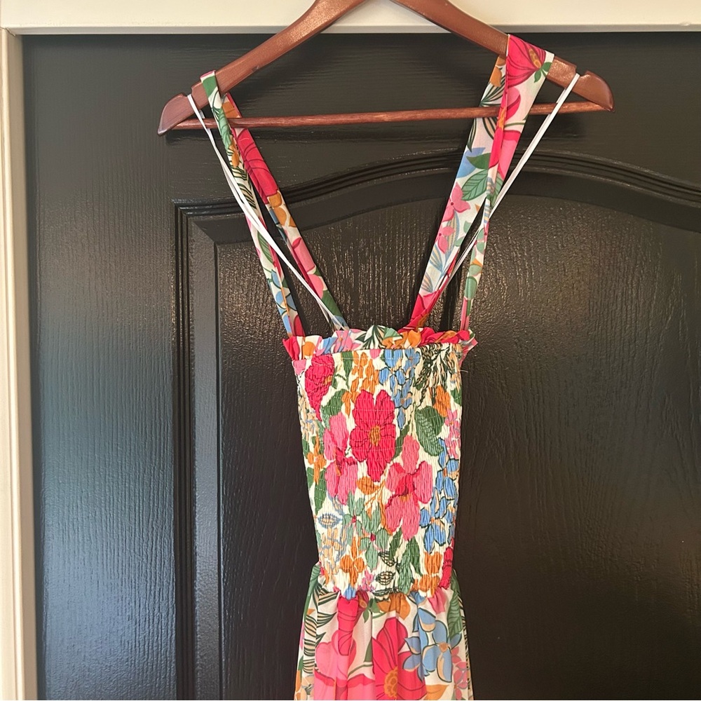 Vici Floral Maxi Dress - Pink, Green, White - Picture 8 of 10